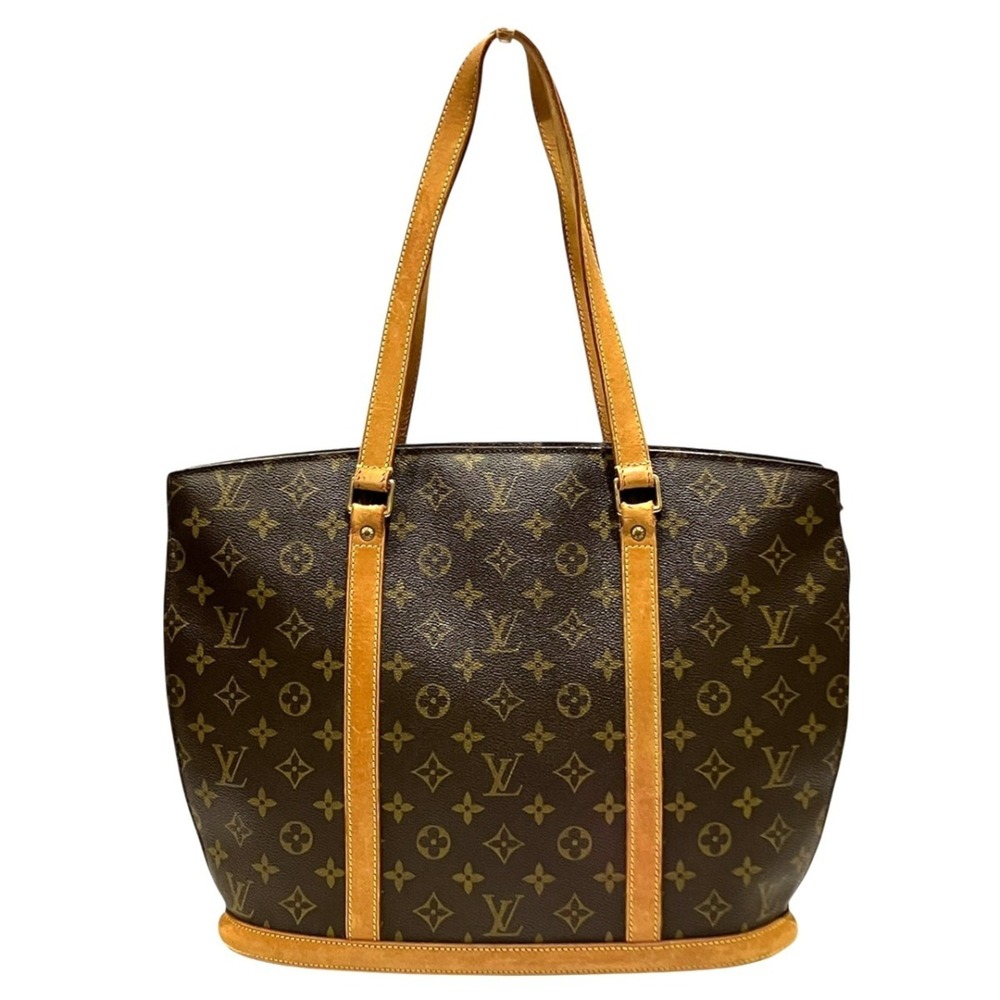 Louis Vuitton Babylon Tote Bag, Monogram Canvas, Natural Leather, M51102